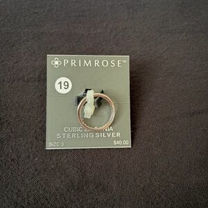 Primrose Sterling Silver Ring with Cubic Zirconia